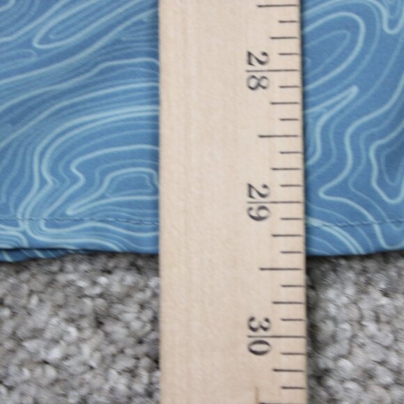 Gillz Shirt Mens Large Blue Geometric Polyester Stretch Fishing Long Sleeve - Picture 15 of 16